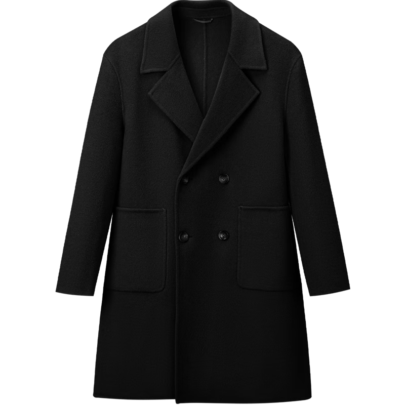 HLAHLA Men's Winter Wool Mid-Length Coat 25 Light Business Fashion Series