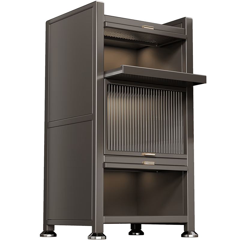 Jiabangshu Kitchen Pull-Out Microwave Storage Cabinet Floor Multi-Layer Storage Cabinet Gap Cabinet 4 Layers 30cm