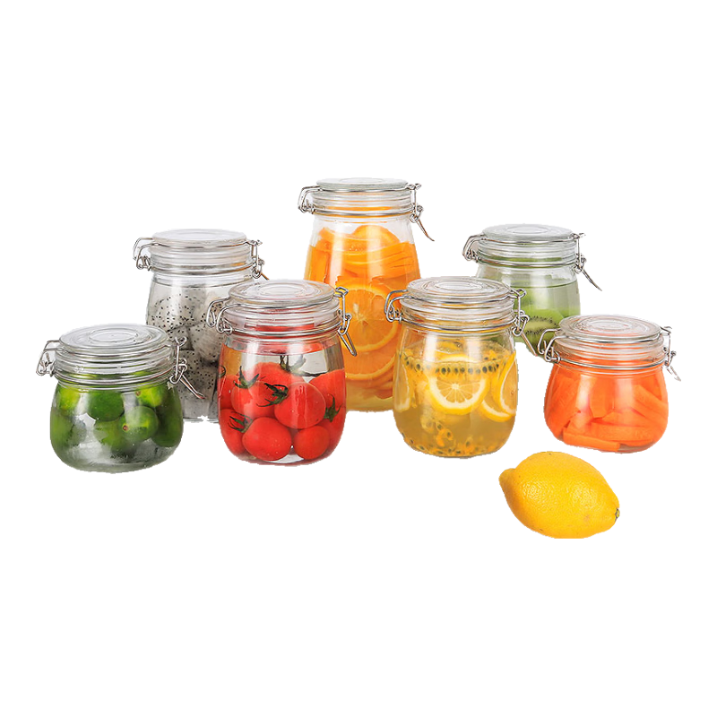Baijie Glass Storage Jars Set of 7: Airtight Containers for Tea, Liquor Infusion, Food Preservation And Organizatio