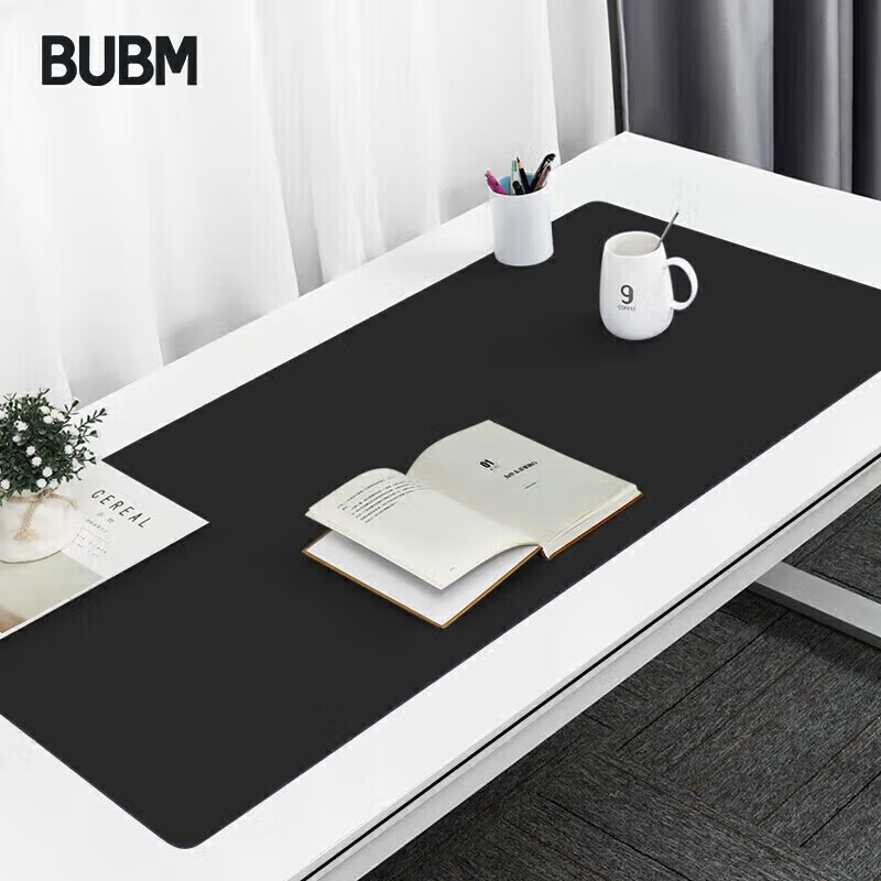 BUBM Mouse Pad, Extra Large Office Desk Pad, Laptop Mat, Keyboard Pad, Writing Desk Pad, Gaming Mat for Home Use, Waterproof, 140*70cm, Double-Sided Black