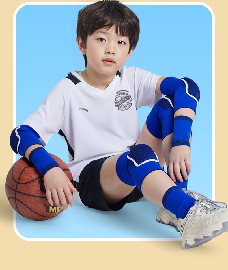 LAC Kids Breathable Knee and Elbow Pads Set, Black, Size M, 2 Pieces, Sports Protective Gear for Children, Basketball, Dance, Anti-Collision Kneepads 3