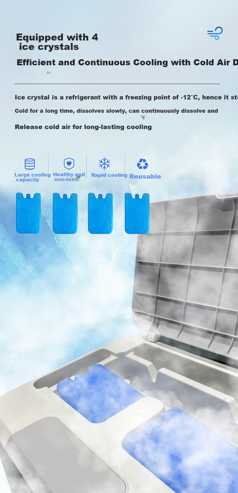 Midea Air Cooler, Industrial Cooling Fan, Powerful Cooling Water-Cooled Air Conditioner with Ice Pack, Commercial Cooling Machine for Large Areas, AC320-23A 8