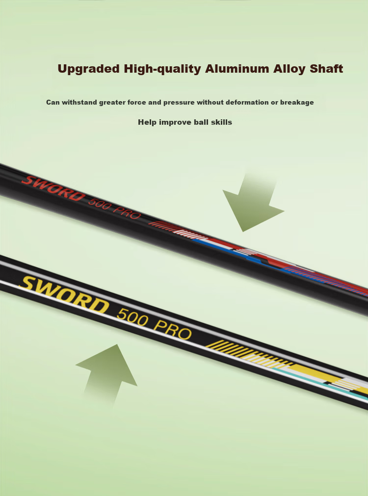 JD Original Full Aluminum Frame Badminton Racket, Li Ren 500 Pro Pair Set, Includes 6 Durable Shuttlecocks 6