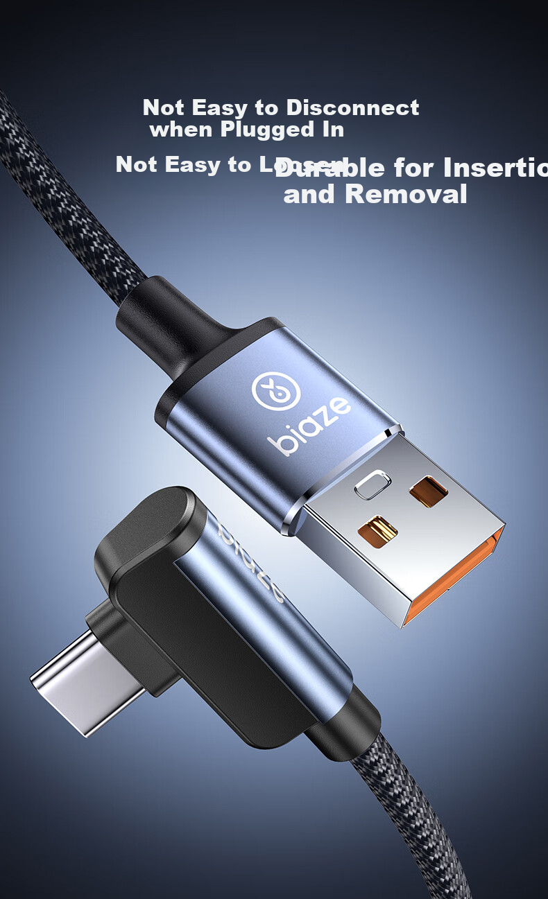 BIAZE Fast Charging Cable, Type-C Charging Cord, USB Car Adapter Data Cable, Suitable for Apple IPhone 18/17/16, Huawei, Honor, Xiaomi, Android Phones And Tablets, IPad 2, Meter 2