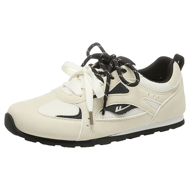 Warrior Official Women's Shoes 2026 Summer New Soft Sole Lightweight Sports Sneakers for Women, Beige Black, Size 40