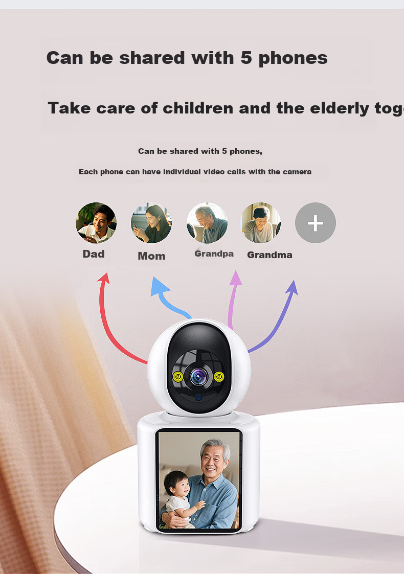 Newmine Wireless AI Camera for Home Indoor Use, High-Definition 8MP Dual-Way Video Call with Mobile Remote Monitoring, 360-Degree Coverage, Night Vision, Panoramic View, And Voice Control 14