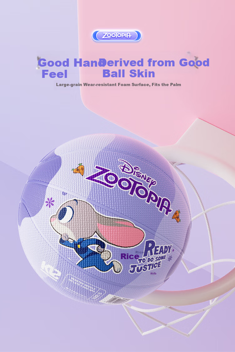 Disney Basketball, Size 5 Outdoor Wear-Resistant Rubber Ball, Kindergarten And Youth Girls' Gift, DAA20201 Froze 5