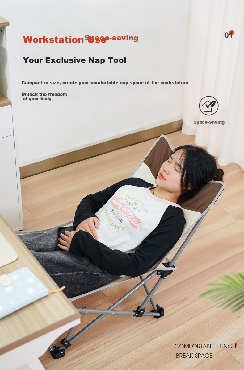 Restar Folding Bed, Single Folding Chair, Office Nap Bed, Simple Lounger, Portable Small Bed, Nap Small Chair 1