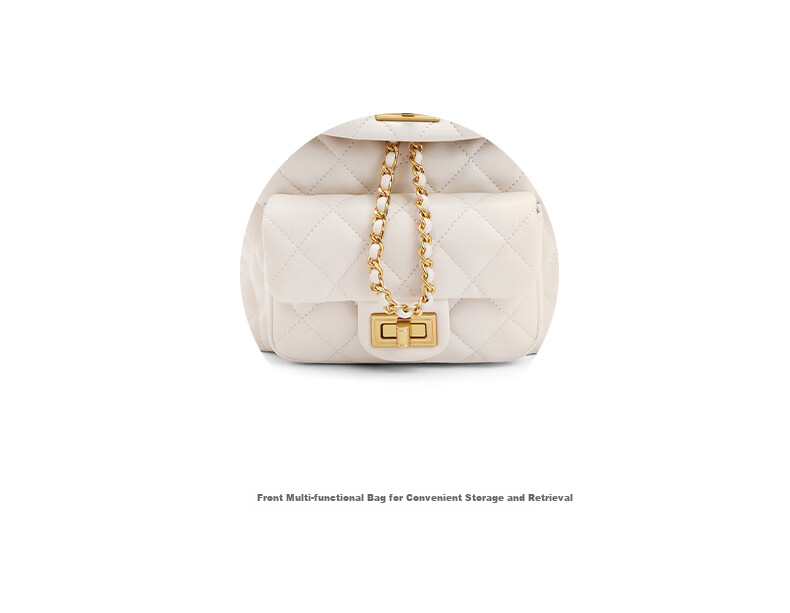 Belle Mother's Day Gift, Women's Quilted Chanel-Style Backpack, Lightweight Chain Crossbody Bag X7046CX4, Black 10