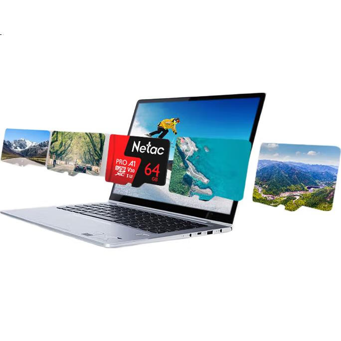 Карта памяти Netac 64GB TF (MicroSD) P500 Series, A1 U3 V30, для видеорегистратора и камеры наблюдения, скорость чтения 100 МБ/с