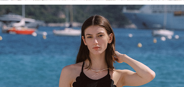 Atlanticbeach 2025 New Popular Halter Neck One-Piece Swimsuit for Women, Summer Hot Spring Vacation Backless Tummy-Covering Little Black Dress-Style Swimwear 7