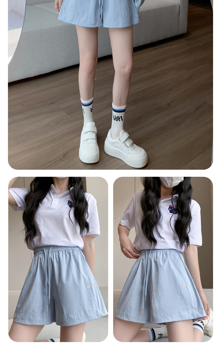 BOPRUIEY Embroidered Workwear Shorts for Women 2025 Summer New Outdoor Sports Five-Point Casual Versatile Solid Color Breathable Hot Pants 21