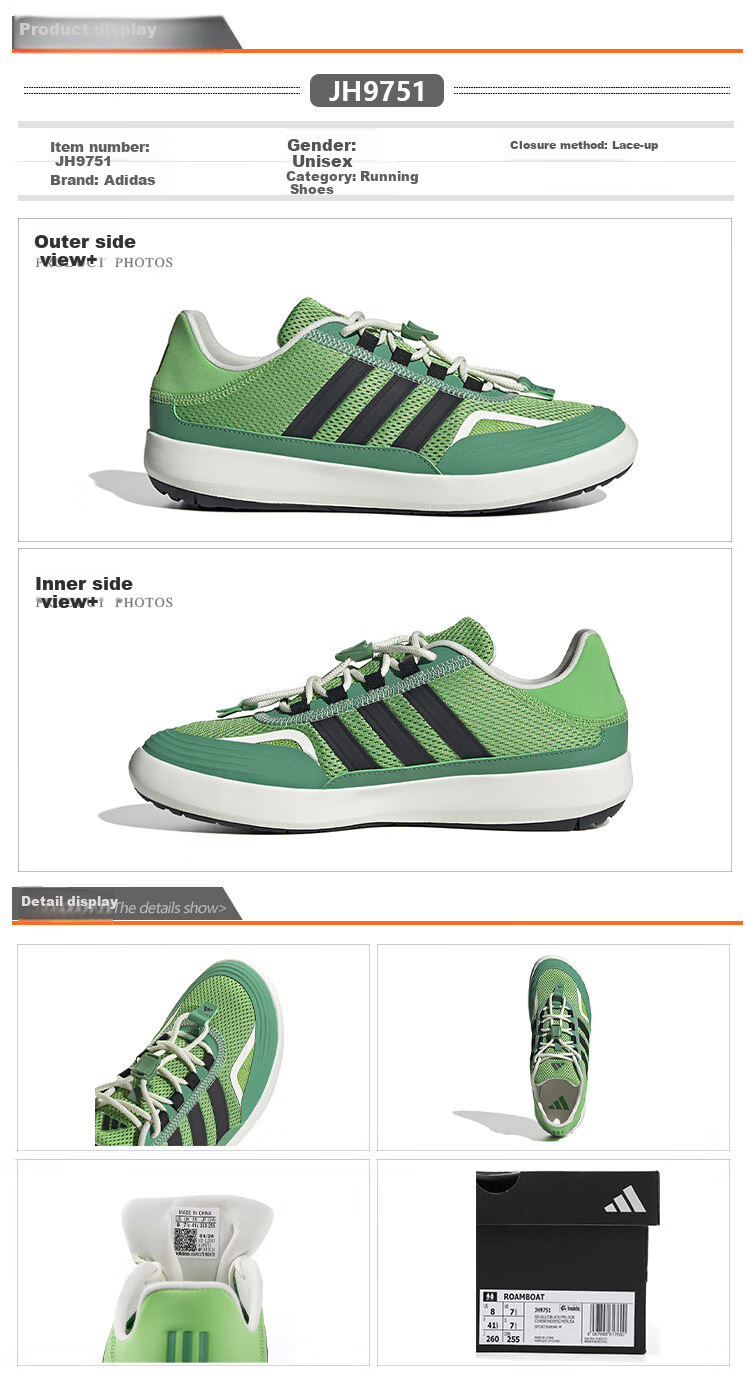 Adidas Men's And Women's Shoes, Autumn Outdoor River Tracing Shoes, Slip-On Mesh Breathable Casual Shoes, Water Sports Walking Shoes, Size 40.5 3
