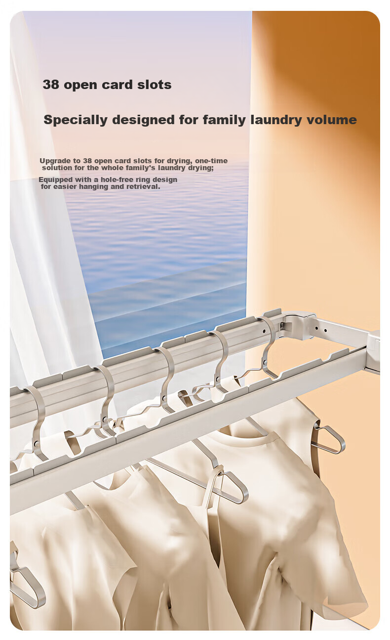 Bangxiansheng Electric Clothes Drying Rack, Side-Mounted, Compact Size, Fully Automatic, Intelligent Lifting, Balcony Extendable, Sun-Drying Machine, M35A 5
