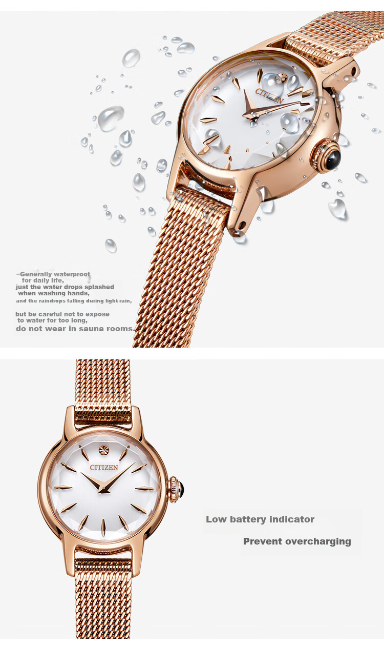 CITIZEN Watch for Women, Japanese And Korean Style, Kii Series, Eco-Drive, White Dial, Steel Band, Student Gift for Girlfriend, EG2992-51A 7