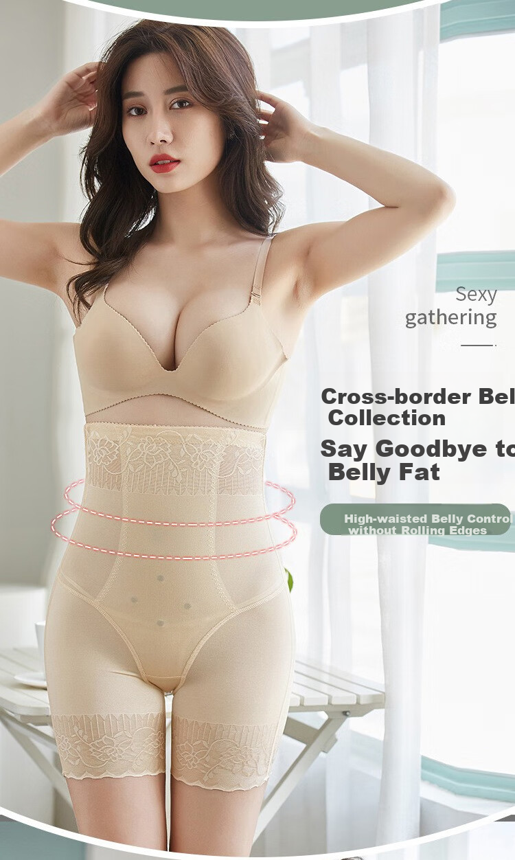 LangSha High-Waisted Tummy Control Shapewear Panties for Women, Postpartum Body Shaping, Waist Cincher, Butt-Lifting, Body Shaping Underwear, Safety Shorts, Black, L 8