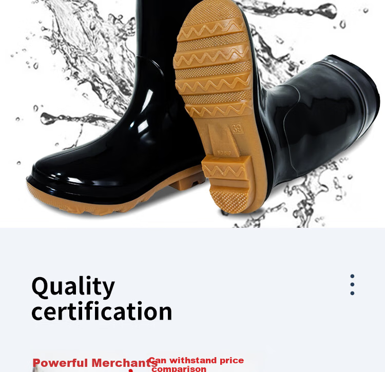 Gongtai Oil And Acid Resistant Food Safety Boots, Rain Boots Waterproof Boots, White, 508mm Height/37.5cm High, Size 40 9