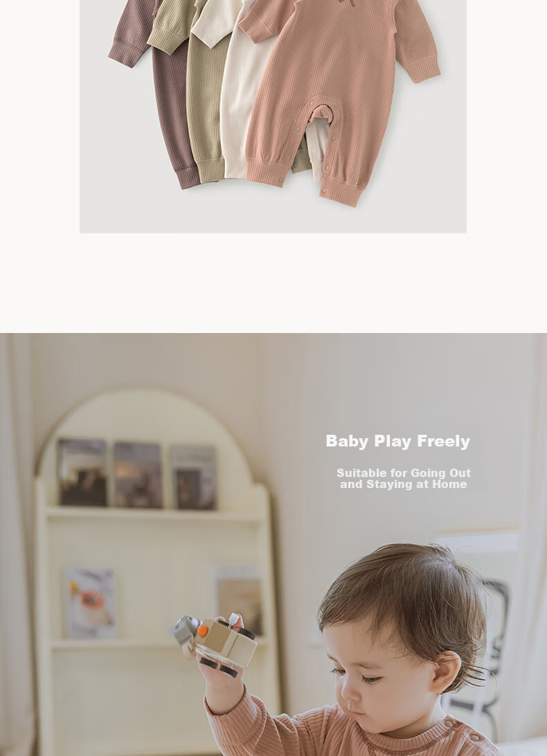 Guaiqixiong [Air Light Warm Fleece] Baby Romper, Autumn And Winter Warm Sleepwear, Heat-Retaining Onesie, Crawling Suit 6