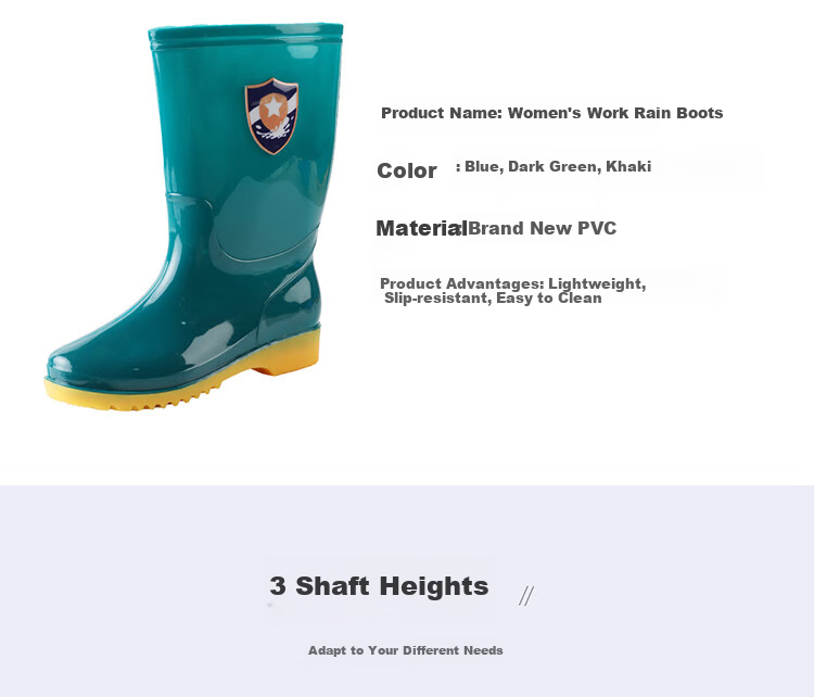 FOOTOPPO Women's Rain Boots, Water Shoes, Rubber Boots, Mid-Calf Adult Rain Boots, High-Top Overshoes, Waterproof Tall Rain Boots for Wome 12