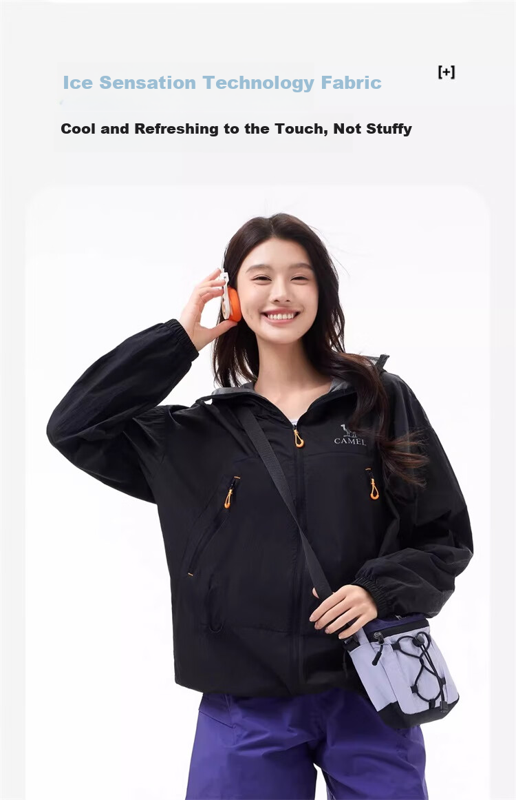CAMEL Outdoor Sunscreen Jacket Unisex Spring Summer UV Protection Lightweight Coat [Wang Junkai Edition] 4