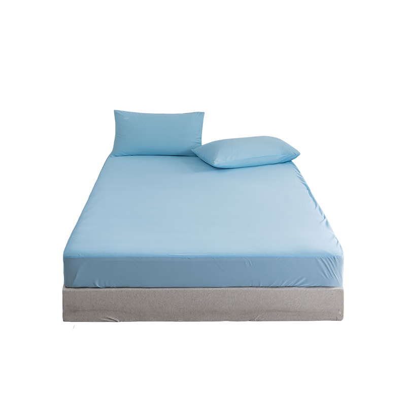 JD Original Qingfeng A-Class Cool Silk Mat, Ice Silk Fitted Sheet Protector, 1.5m Blue