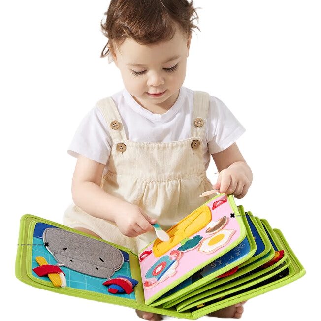 Развивающая книжка-игрушка Babycare, Монтессори, для раннего развития, антивандальная, на подарок, 25.5 см