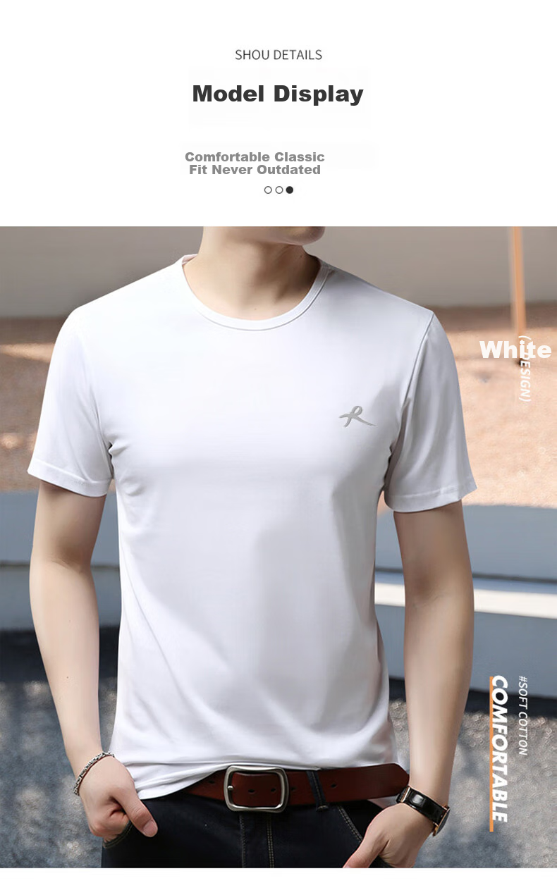 LangSha Men's Short-Sleeve Tank Top, Round Neck, Simple Design, Lightweight, Sweat-Absorbing, Breathable, Men's Sports Casual Wear 7