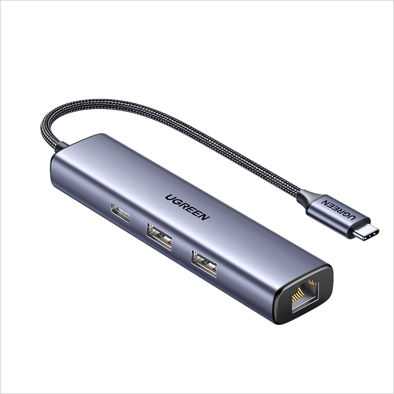 UGREEN Gigabit Ethernet Expansion Dock with RJ45 Port Adapter, Compatible with Apple Computers, Macbook Thunderbolt 4, Huawei Laptops And Smartphones
