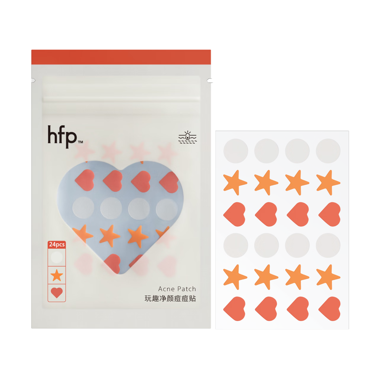 Hfp Fun Clear Acne Patch Concealer Anti-Acne Invisible Pimple Absorbing Patch for Women 24 Pieces