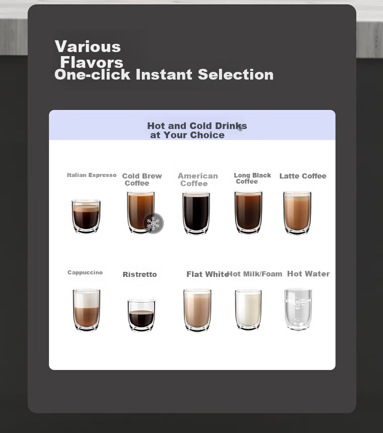 Jinu (Jetinno) [7-Day Trial] Fully Automatic Coffee Machine for Home And Office Use, Italian Grinding All-In (64mm Flat Blade), Cold Brew Coffee JL06B Ink Gray Color 4