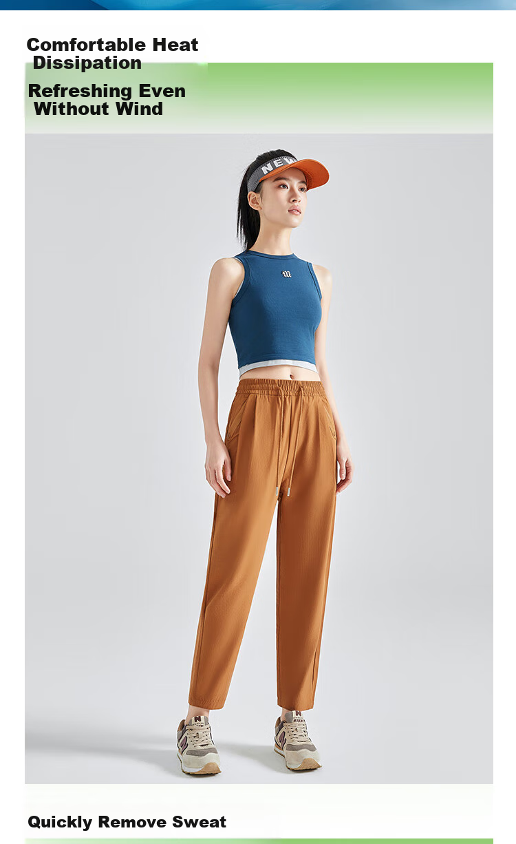LangSha Straight-Leg Pants for Women, 2025 Summer New Fashion Loose Casual Pants, Lightweight Breathable Carrot Pants 10