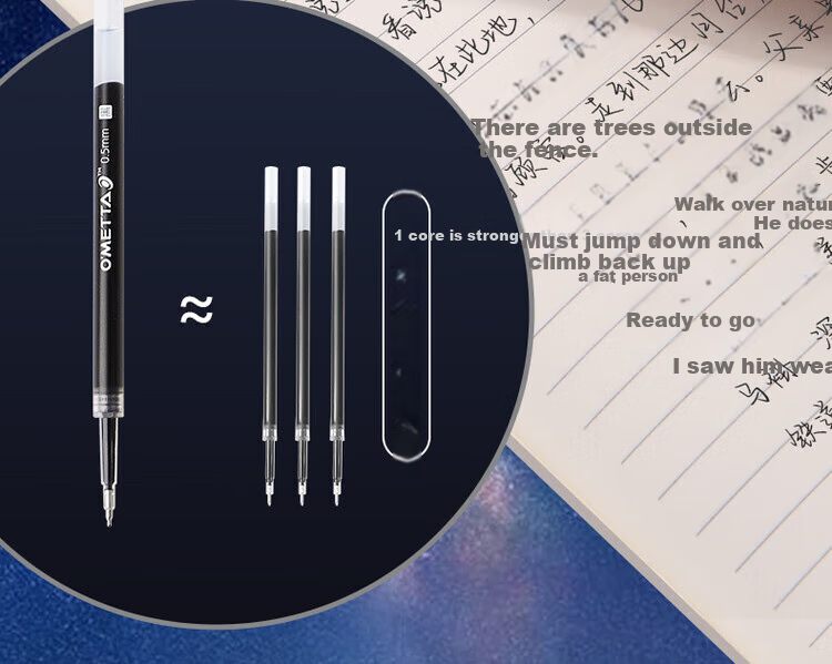 BEIFA Silent Pen, St Retractable Gel Pen, 0.5mm Quick-Drying High-Quality Design, Student Exam Practice Business Office Signature Pen, 5 Pens 10 Refills [Back-To Essential] 9