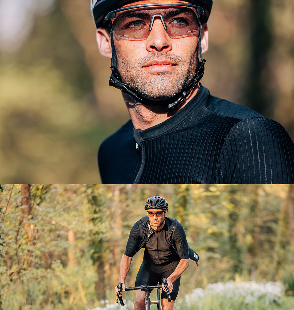 MAGICSHINE Professional Photochromic Cycling Glasses, Day And Night Use, Windproof Goggles, RL001B (White + Pink) 19
