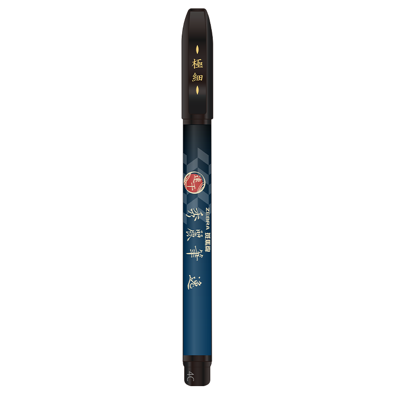 ZEBRA WFSS10 Quick-Dry Fine Tip Calligraphy Pen Black Single Pack