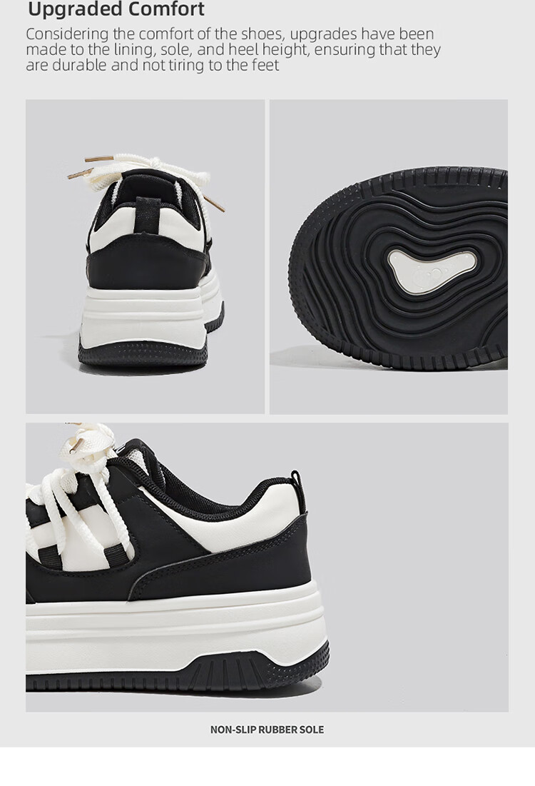 Global 2026 Original Trendy Versatile White Sneakers Fashion New Spring Design Black Pink Casual Thick Sole Women's Shoes 5