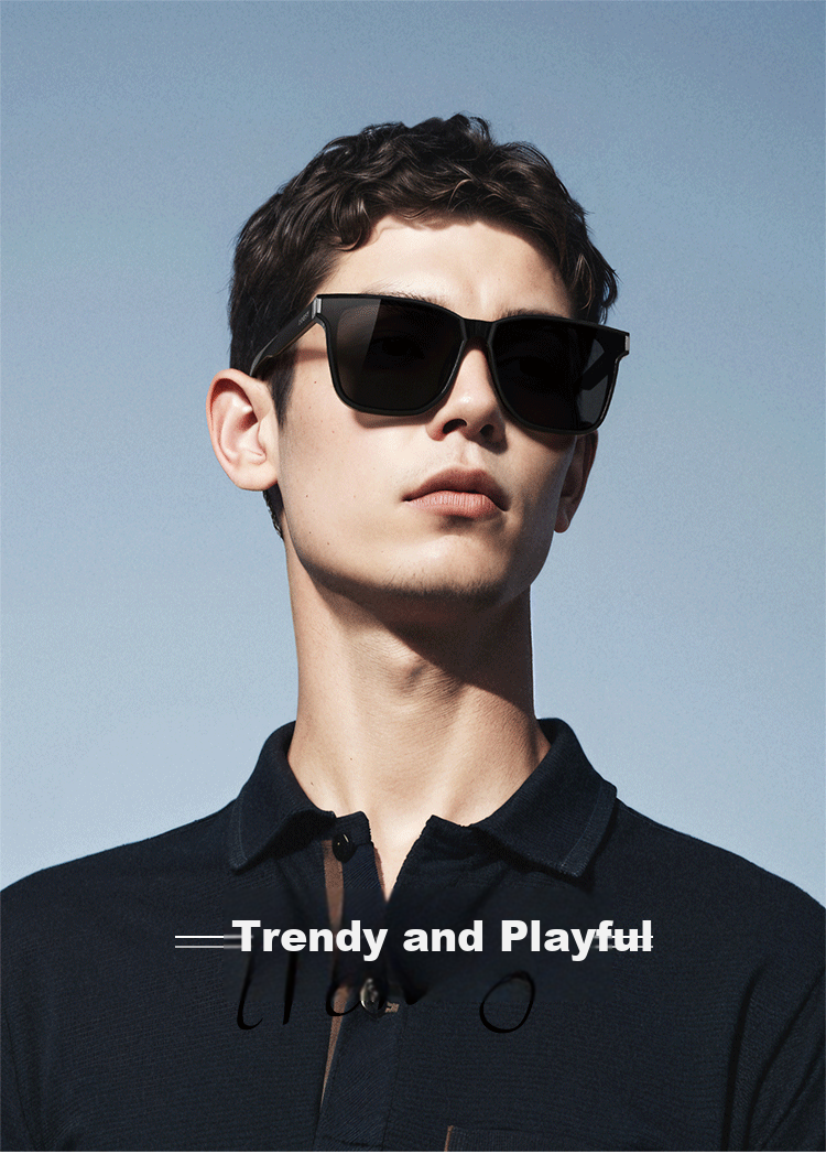 LOESY TR90 High-Contrast Square Polarized Sunglasses for Men And Women, Stylish Versatile UV400 Protection for Driving, Casual Sunglasses 1