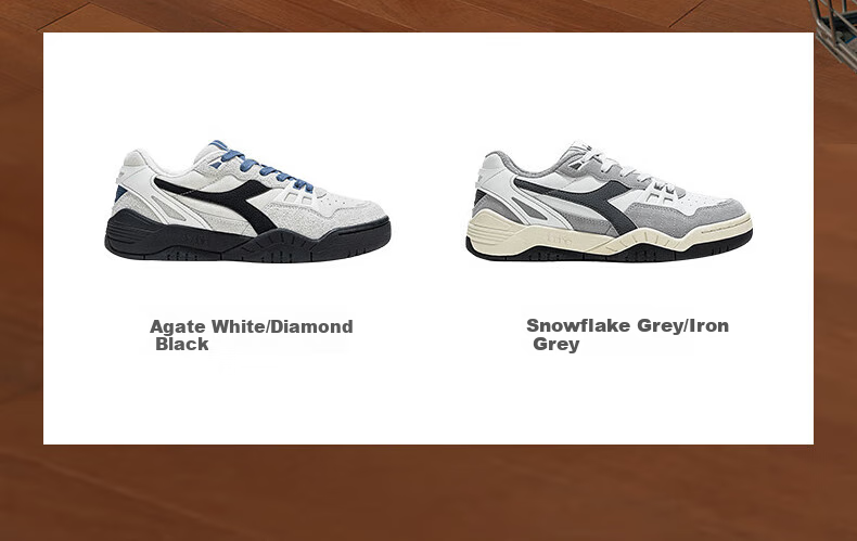 Diadora Men's And Women's Low-Top Casual Sneakers B.Action, Snowflake Gray/Air Gray/Iron Gray, Size 39 4