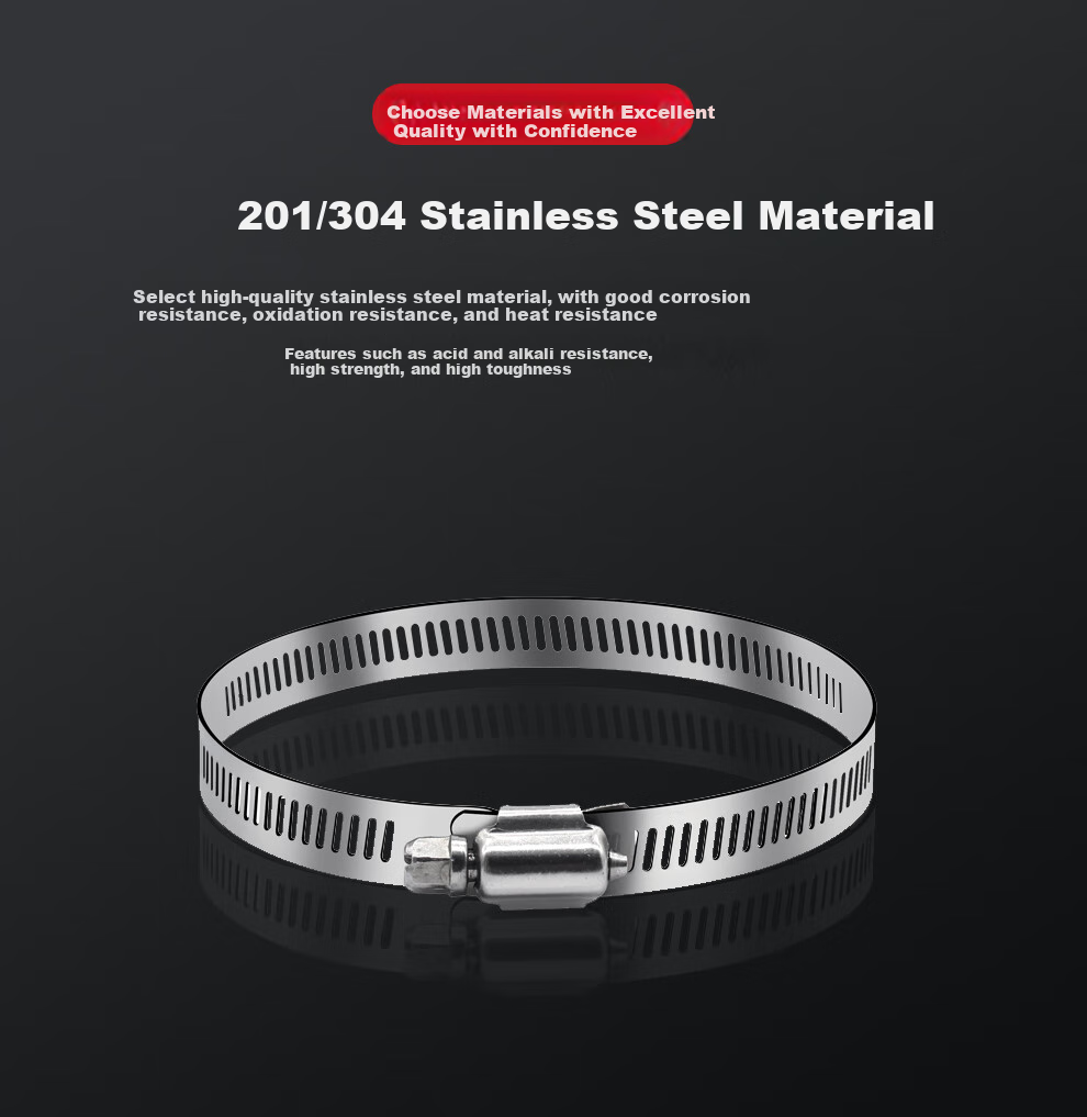 COMPCCTV Surveillance Clamp Bracket, Stainless Steel Clamp Ring, All-Steel Clamp, Hose Clamp, Electrical Pole Clamp, Stainless Steel Clamp Strip, Cable Tie 4