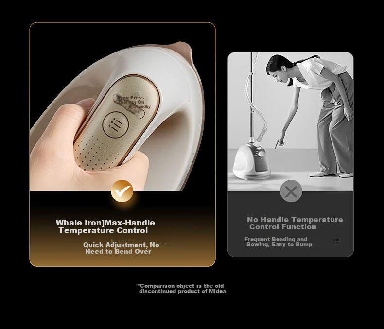 Midea [Gao Ding Huxing 5.0] Upright Garment Steamer/iron 44g/min High Steam All-In Flat Iron for Formal Wear, Clothing Store, Non-Destructive Care Machine YGD40N1 7