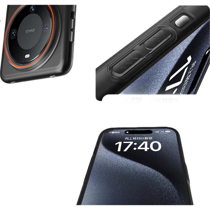 Противоударный чехол Baozou для Huawei Mate 60 Pro, прозрачный, тонкий, с защитой от отпечатков пальцев, магнитный, противоскользящий, противоударный, противоударный, противоударный