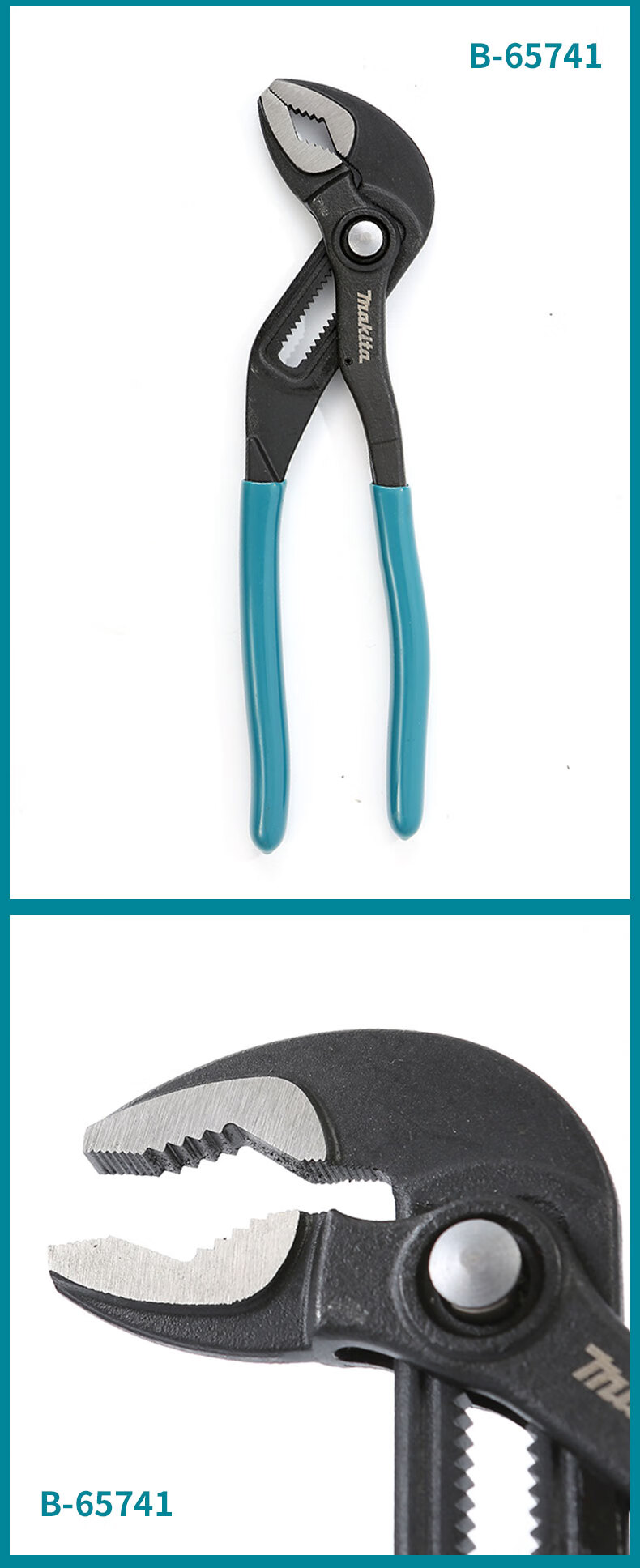 MAKITA Two-Piece Adjustable Heavy-Duty Open-End Wrench Pipe Pliers 10" 250mm B-65486 8