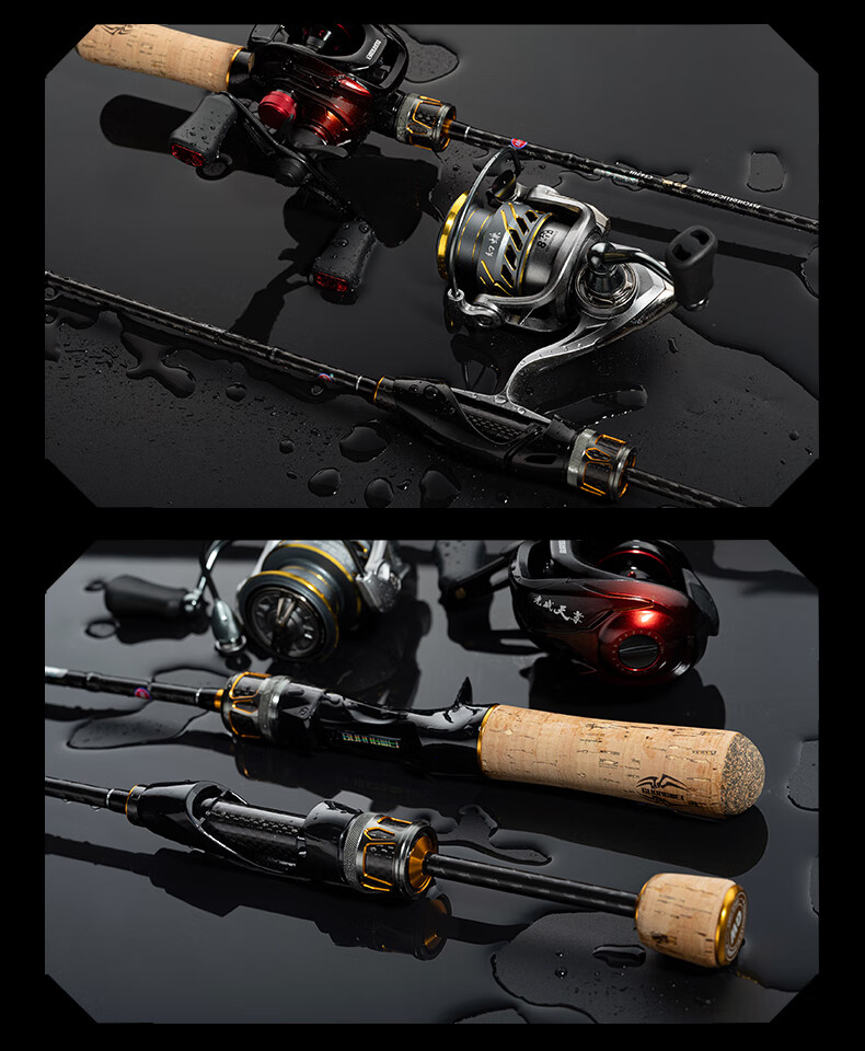 GW 1.5m Straight Handle Phantom Spider Ma Kou UL Fast Action Micro Fishing Lure Rod Stream Whitebait Lure Fishing Rod 12