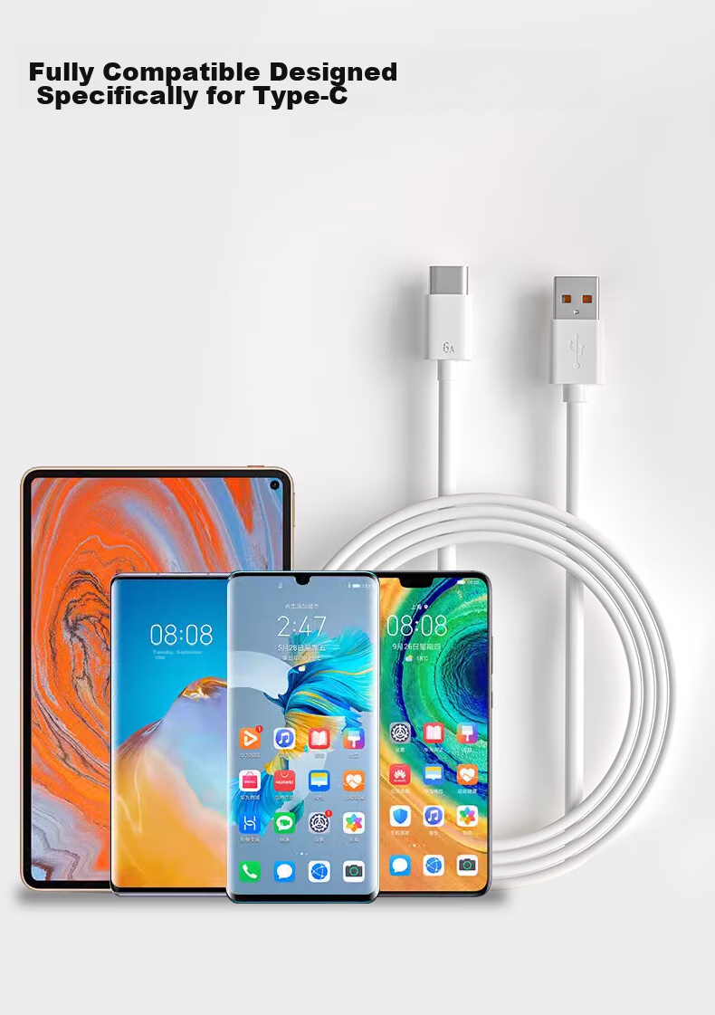 Zitai [2-Pack] Type-C Data Cable, 6A/5A Super Fast Charging Cable, 100W/66W, Compatible with Huawei Honor Xiaomi Phones Mate70/60/40/P80, 1.5 Meters 10