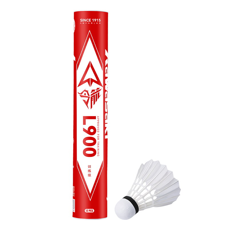 KAWASAKI Durable Stable Training and Competition Badminton Shuttlecocks Natural Feathers 12-Pack L900