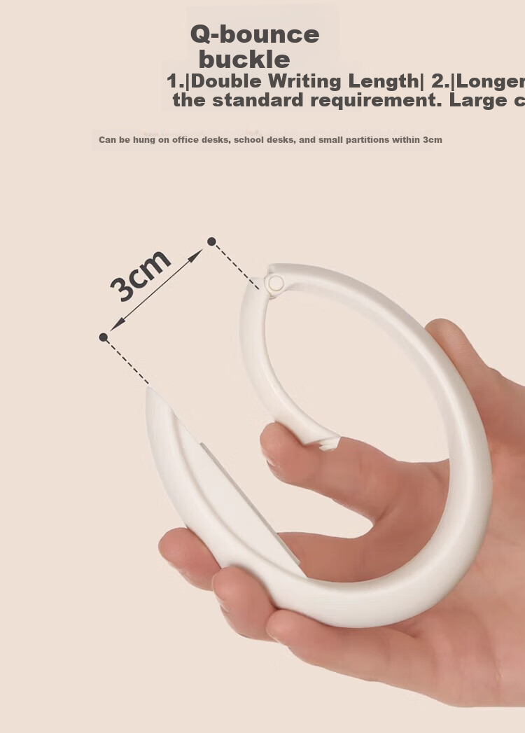 KATEI STORY Hook, Bedside, Movable, Student Dormitory, ABS Material, No-Nail Installation, Weight Capacity 5kg, Backpack Hanger 8