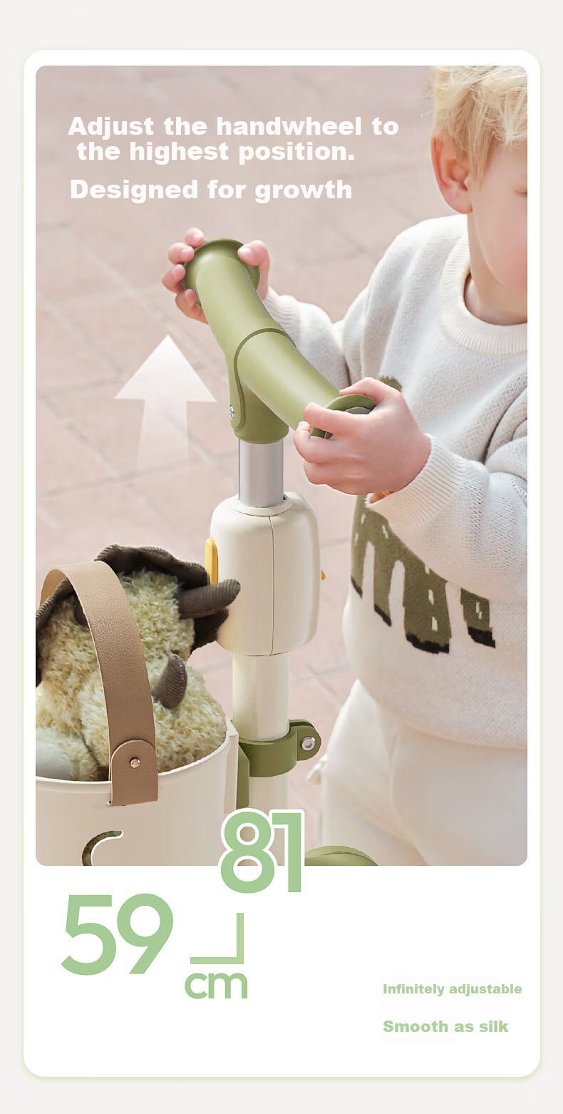 BG-BABYGO Children's Scooter for Ages 1-3 Toddler Learning Walker Balance Bike First Birthday Gift Baby Stroller Toy Two-I 5