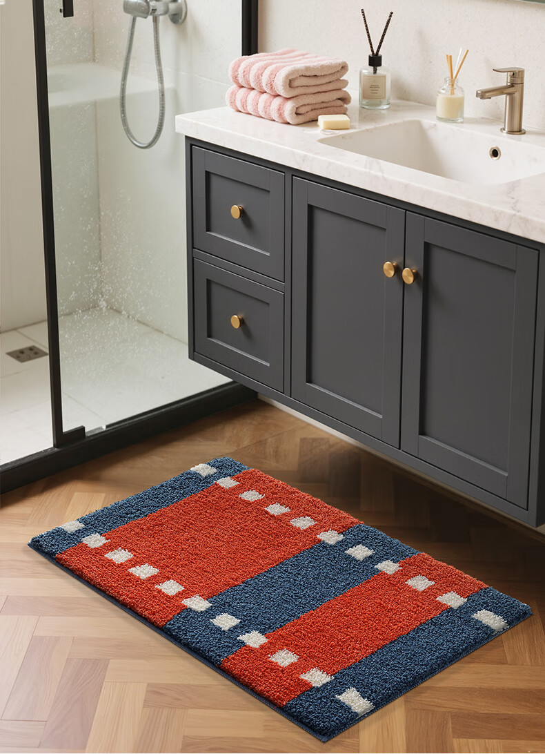 Da Jiang Bathroom Mat Toilet Bath Door Water Absorbent Non-Slip Floor Mat 40x60cm 14
