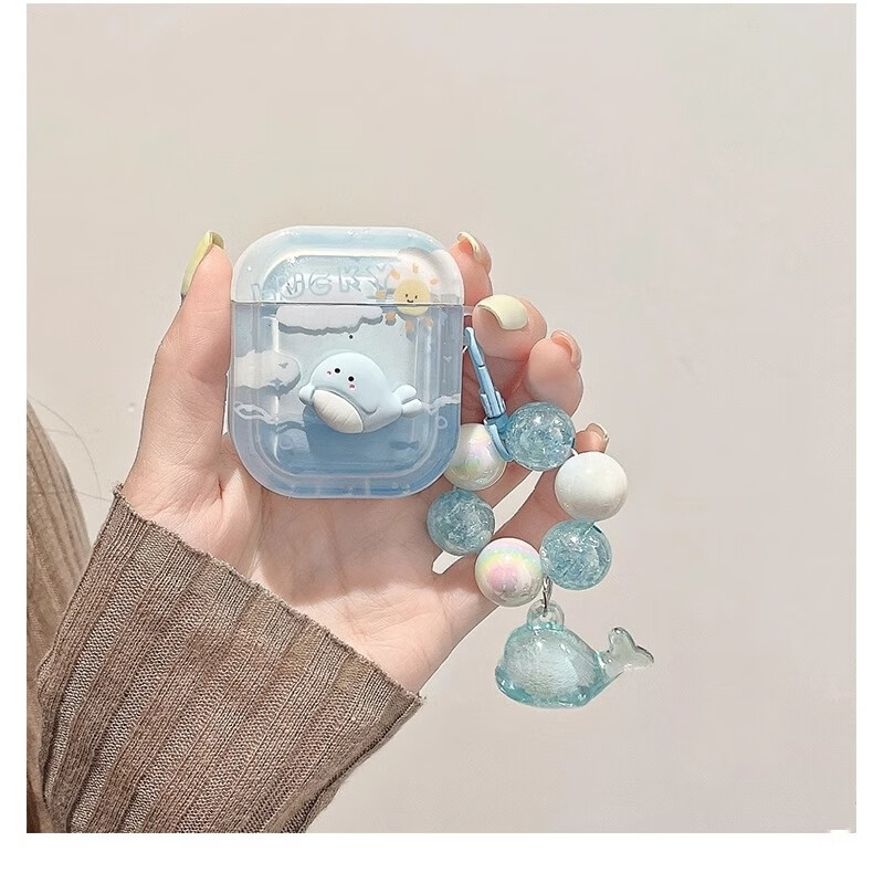 Beiyipin Cute Capybara Silicone Soft Case Protective Cover for Apple AirPods 1/2/4th Gen and AirPods Pro 2nd Gen Wireless Bluetooth Earphones 1