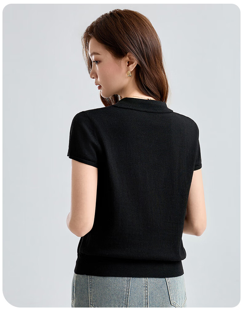 Jeanswest Women's Summer Knit Short Sleeve Single-Breasted Slim Cardigan Jacket Apricot One Size 9