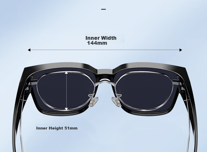 One&one Myopia Polarized Clip-On Sunglasses for Women, UV Protection Sun Glasses with Clip-On Lenses for Men's Glasses 24